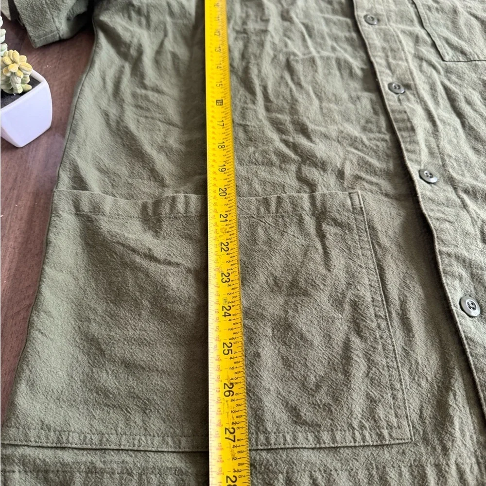 BDG Olive Green Casual Button Down Shirt 100%Cotton